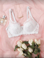 Lace Women's Bra Breast Cover Thin Cup Underwear Underwire Adjustable Push Up Bras Sexy Bralette Lingerie