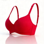 Sexy Red 3/4 Cup Bra Women Thin Plunge Bra Casual Daily Wear Comfort Lingerie B6043