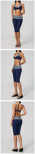 Yoga Set 2PCS Fitness Set Women's Tracksuit Sports Outfits Workout Clothes Female Running Capri Pants Gym Suit Athletic Wear