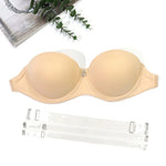 Beauwear Women Invisible Bra Transparent Strap Underwear Push Up Padded Lingerie 70B 75B 80 B Cup Top