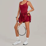 Women's Seamless Yoga Jumpsuits Sports Fitness Sleeveless Beauty Back One-Piece Dress Workout Training Golf Shorts Jumpsuits