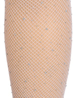 5XL White Stockings for Women Sexy Lace Shiny Rhinestone Small Fishnet Double Anti-Slip Silicone Tights Hot Thigh High Stockings