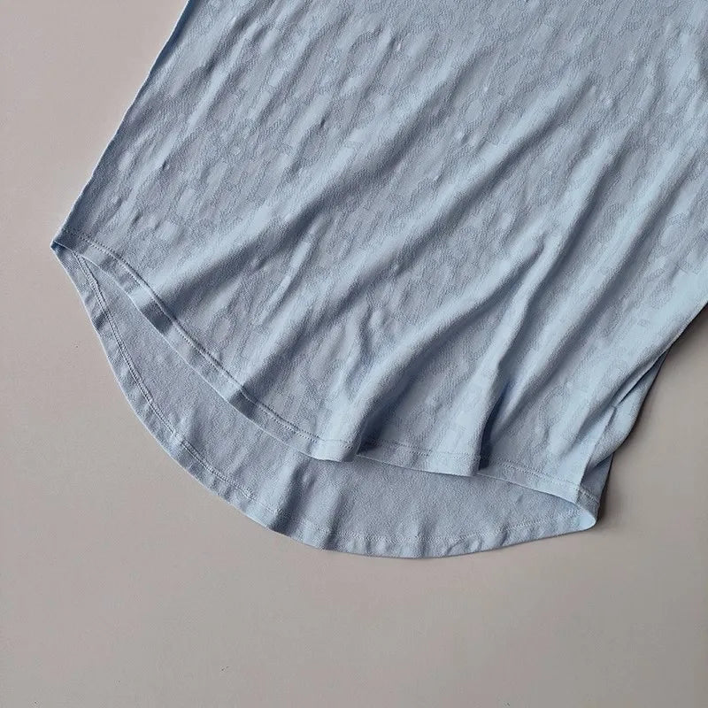 Women's Summer Lightweight Printed Loose Sleeveless Yoga Vest I-Shaped Sports Top