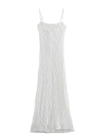 Foridol White Lace Sexy Summer Women Party Dress Beach Slip Bodycon Dress 2025 Spaghetti Strap Bowknot Floral Vestidos Sundress