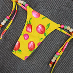 2026 Sexy Bikinis Micro Thongs Swimsuit Women Bathing Suit Rings Biquini Bandage Beachwear Print Swimwear Brazilian Bikini Sets