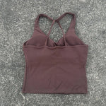 Solid Color Cross Back Tank Top Women Fitness Sport Bra Top Soft Tight Comprehensive Training Gym Yoga Underwear With Chest Pad