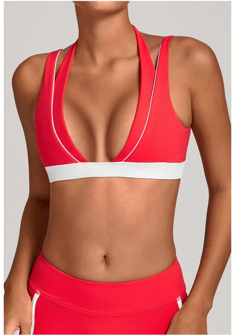 Women's Nude Yoga Bra Slim Fit Beautiful Back Sports Top Fitness Running Casual Tight-fitting Top