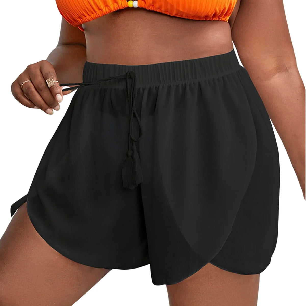 Women Swim Trunks Soft See Through Swimwear Sexy Swimsuit Thin Beach Shorts Swimming Trunks Sheer Mesh Drawstring Shorts Panties