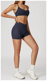 Women's Yoga 2-Piece Hip Lifting Tight Fitting Naked and Beautiful Back Set Outdoor Sports and Leisure Running Fitness Suit