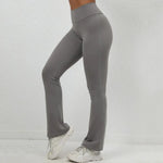 Women's Seamless Yoga Leggings Pants Sports Fitness Peach Hip-lifting High Waist Slimming Dance Training Workout Flared Pants