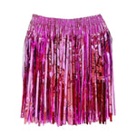 Bright Colors Beach Dance Skirt Hawaii Skirt Elastic Mid-rise Adults Kids Mini Skirt Rain Fringe Tassels Adjustable Curtain