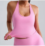 Women Sports Underwear Beautiful Back Cross Back Fitness Sports Bra Top Gym Yoga Athletic Tight Workout Jog Soft With Chest Pad