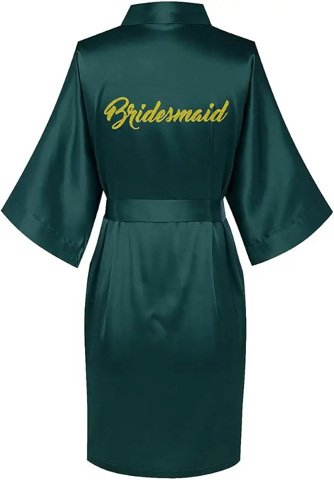Women Bridal Robe For Bride And Bridesmaid Getting Ready Wedding Party Bathrobe