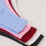 5pcs Ribbed Sexy Women Panties Low Waist Seamless Lady Briefs Breathable Comfortable Solid Underwear Underpants