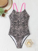 2026 Leopard Swimsuit One Piece String Backless Monokini Swimwear Women Sexy Bathers Bathing Swimming Swim Suit Female Beachwear