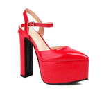 Platform Pointed Toe Sandals for Women Summer New Ankle Buckle Strap Gold Runway High Heels Large Size 43 Wedding Party Shoes