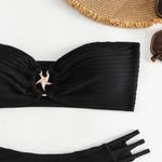 Sexy Two Pieces Swinsuit 2024 New Women's Thong Bikini White Swimwear Summer Beachwear Bathing Suit Brazilian Bikinis Sets