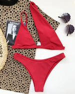 2026 Asymmetric One Shoulder Bikini Women Swimsuit Female Swimwear Two Pieces Bikini Set Hollow Out Bathing Suit Swim Beachwear