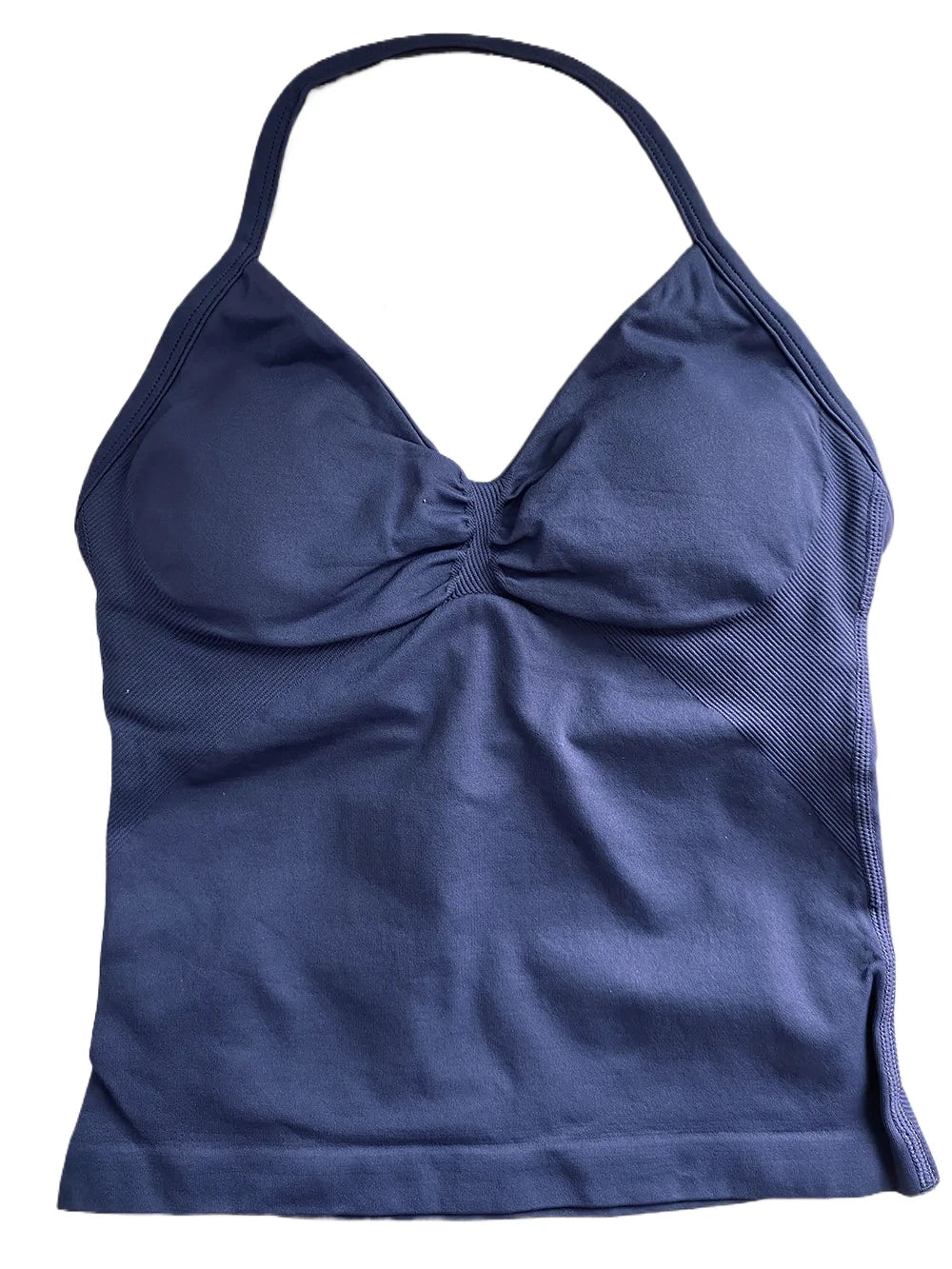 Longline Gym Top Women Clothes Sports Shirts Yoga Crop Top Vest Sports Bra Padded Halter Fitness Backless Workout Tank Top Woman