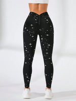 Trendy Starry Sky Sportswear Woman Gym Yoga Pants Seamless High Waist Women Sports Leggings Tummy Control Squat-Proof