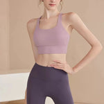 Women's Shock-Absorbing Yoga Sports Bra Summer Fitness Gathered Breasts Accessory Breathable Comfortable Yoga Sports Bra