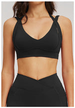 Workout Clothes Woman Gym Top Breathable Sports Bra Fitness Trainning Shoulder Strap Yoga Bra Outdoor Jogging Push Up Underwear