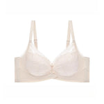 Women's Thin Push-Up Bra Seamless Back Minimizes Side Bulges Uplift Support Underwear Elegant Lace Top Up Bra Autumn New
