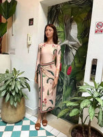 New Summer Two Piece Sets Swimwear Split Sports Skirt-Style Fashion Print Swimsuit Womens Swimming Thin Bathing Suit Bikini Set