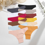 3PCS Seamless Brazilian Panties Ultra-thin Maillard panties Women Ice Silk Underwear Sexy Panty Low Waist G-string Female Solid