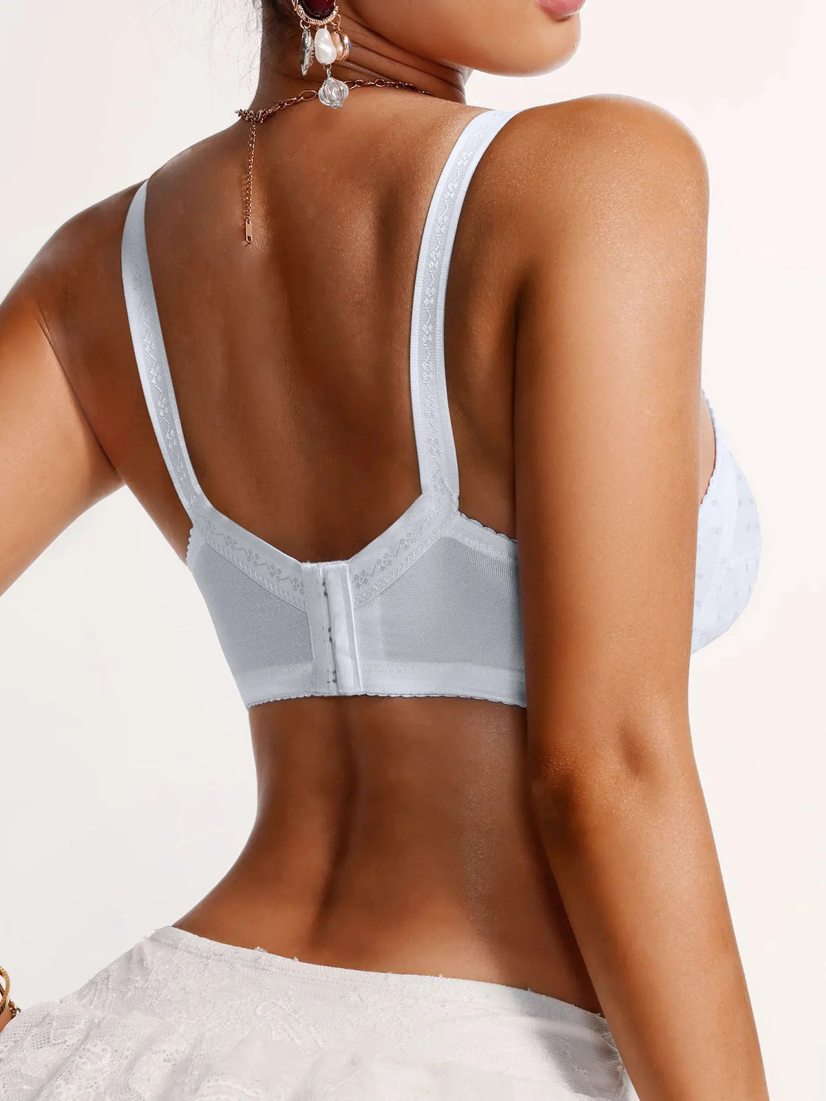 Wireless Breathable Bra Elegant Bow Polka Dot Full Coverage Women Bralette All Season