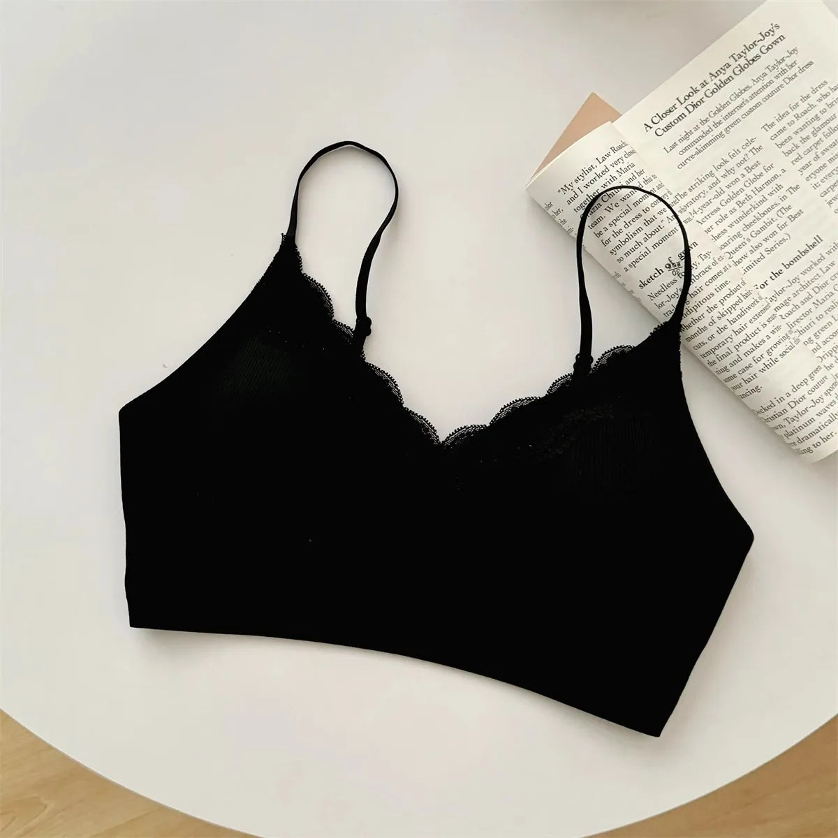 Wirefree Bra for Small Boobs Push Up Padded Strappy Summer Bralette Seamless Comfort Daily Wear Lightweight Thin Straps Lingerie