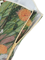 New court Corset dandelion plant flower lace-up and wear corset.