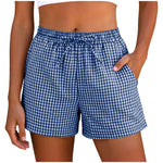 2026 New Women Plaid Lounge Shorts Cute Summer Y2k Casual Pajama Bottoms Drawstring Gingham Shorts Casual Summer Beach Pants