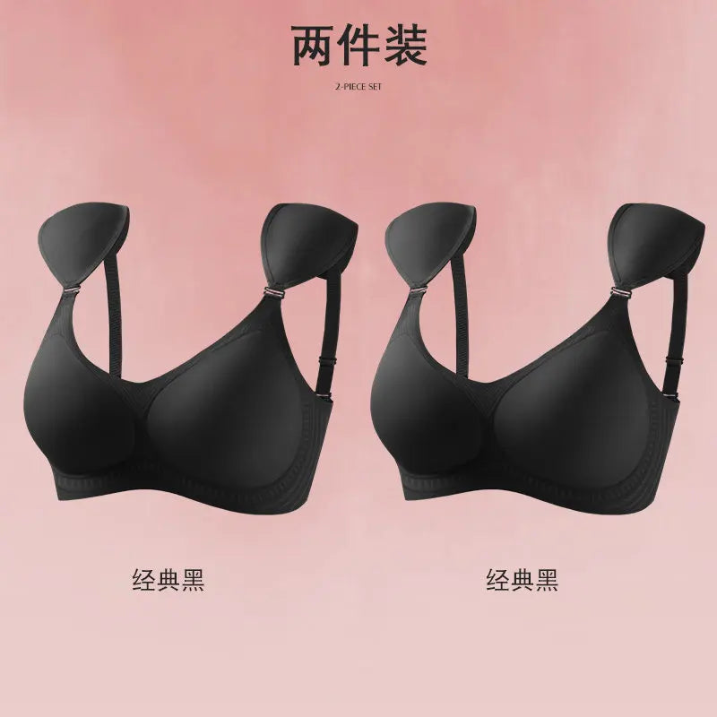 Push Up Bra for Small Bust – Seamless Wirefree Bralette with Cross Back, Soft Support Lift & Anti-Sagging Comfort Invisible Wear