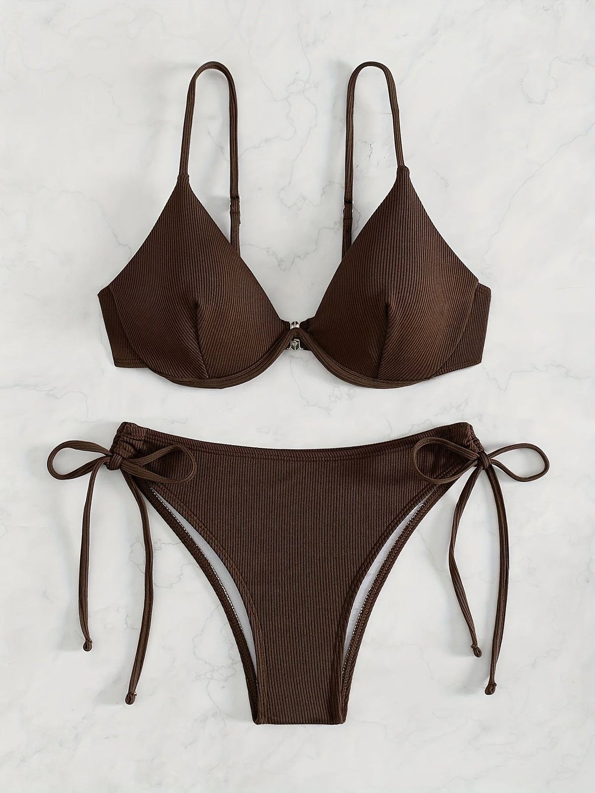 ZTVitality Solid Underwire Sexy Bikini 2025 New Arrival Biquini Padded Push Up Bandage Swimsuit Women Swimwear Summer Beachwear