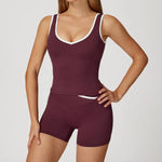 Yoga Set2 Pieces Workout Outfits Fitness Sportswear Gym Tracksuit High Waist Leggings Sports Bra Athletic Wear Women Clothes