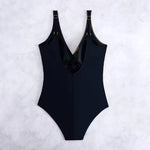 Oval One Piece Swimsuit Female Swimwear Women Patchwork Bathing Suits Summer Beach Wear Tummy Control Monokini Swimming Suit