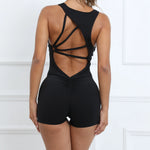 Padded Jumpsuit Sport Women Yoga Bodysuit Fitness Wear Gym Sportswear High Elastic Workout Running Clothes