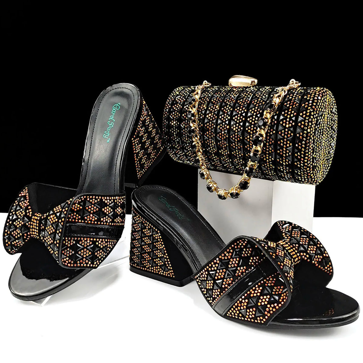 doershow High Quality African fashion Style Ladies Shoes And Bags Set Latest SILVER Italian Shoes And Bag Set For Party HJJ1-10