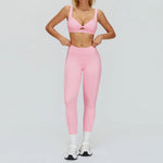 Women Yoga Set 2/3PCS Gym Clothes Long Sleeved Sportswear Yoga Suits Fitness Tracksuits Sport Outfits Crop Tank Bra Gym Leggings