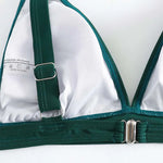 Women Sexy Green Bikini Set Push Up Bathing Suits Swimwear High Waist Swimsuit Two Pieces Swimming Suit Beachwear Halter Biquini