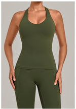 Women's Seamless Yoga Vest Sports Fitness Gym Beauty Back Top Nude Slim Fit Training Running Workout Vest