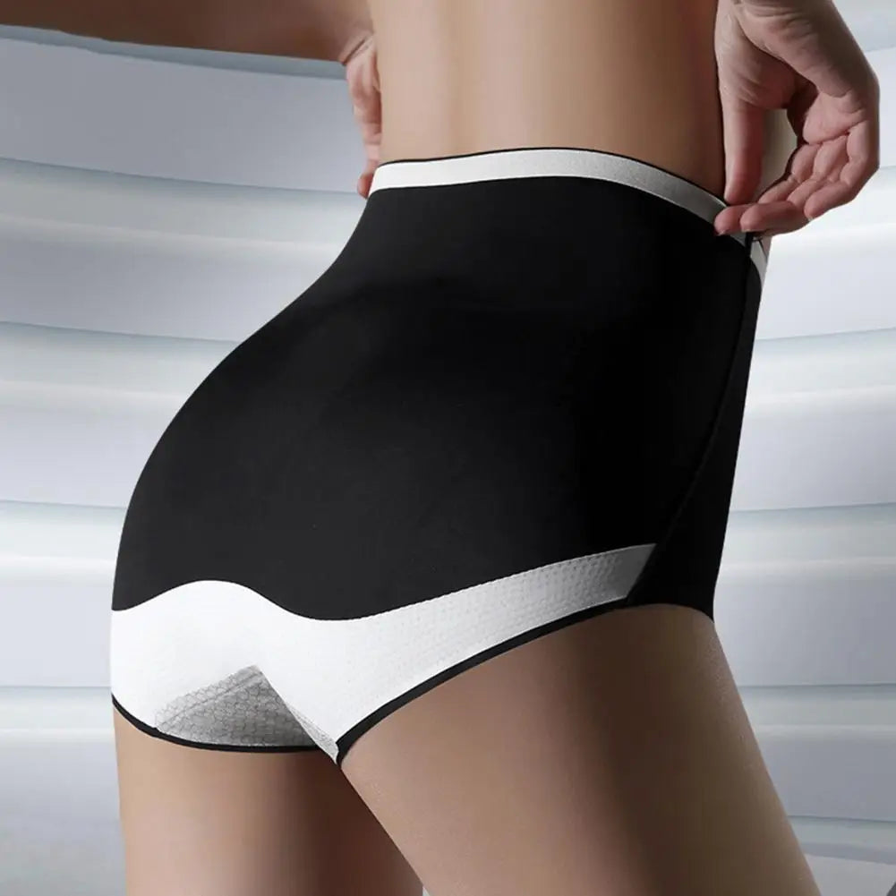 Women Underpants High Waist Slimming Tummy Control Seamless Elastic Briefs Female Underwear for Daily Wear Sport