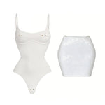 2026 2Pcs Sexy Women One Piece Swimsuit Female Swimwear Solid Biquini High Cut Monokini Push Up Swim Suits Bathingsuit Beachwear