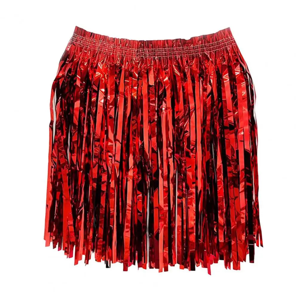 Sequin Cheerleading Team Dress for Adults Kids Rain Skirt Dance Costume Streamer Fringe Half Skirt for Beach Parties