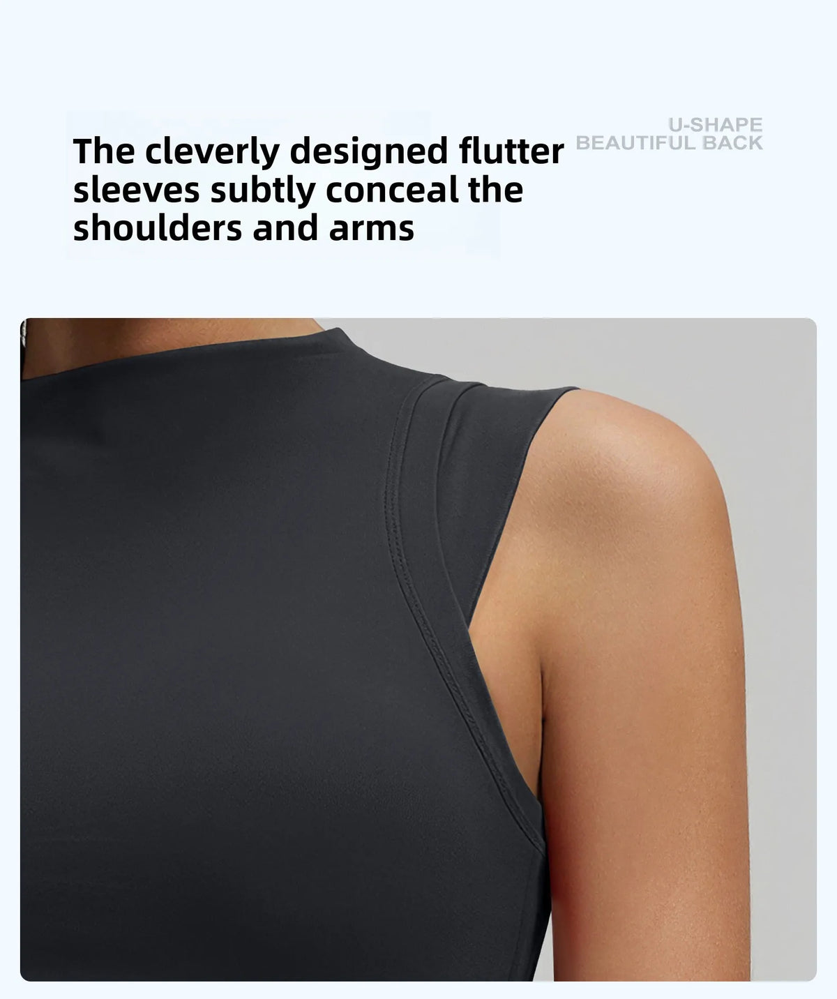 Women's Yoga Tank Top Highly Stretchy, Slightly High-Neck Sports Bra with Built-In Cups Lifts and Shapes The Bust Sexy Fitness