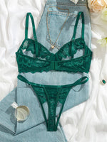 Sexy Adult Lingerie Lace Underwear Set Open Cup Sexy Bras for Women Hollow Erotic Lingerie 2 Pieces Transparent Lace Lingerie