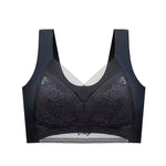 L-5XL Contrast Lace Wireless Bras For Womens Lingerie Top Female Lace Bra Underwire Plus Size Brassiere Perspective Sexy Bras