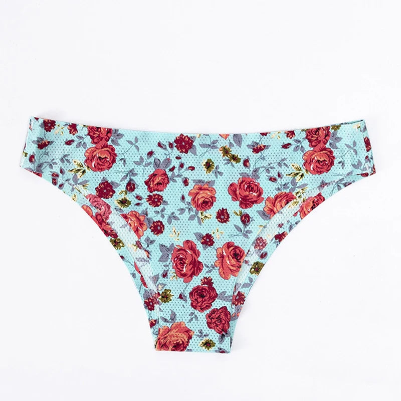 Women Thongs Fashion Floral Panties XS-XL Female Underpants Ladies Sexy Underwear Women Bikini Panty New Panties For Woman 2022