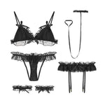 Porno Women Sexy Lingerie Set Lolita Costumes Erotic Cute Ruffles Pink Lace Kawaii Babydoll Soft Pajamas Cosplay Outfit